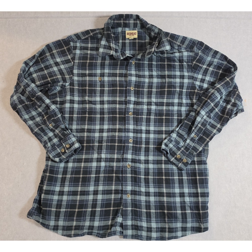 Men's XL Redhead  Flannel Button Up Shirt, Regular Fit, Long Sleeve 100% Cotton
